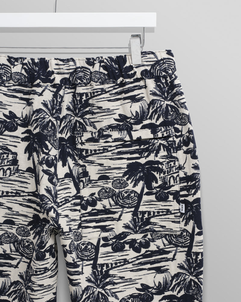 wax london Kurt - Navy And Ecru Beach Jacquard Trousers