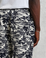 wax london Kurt - Navy And Ecru Beach Jacquard Trousers