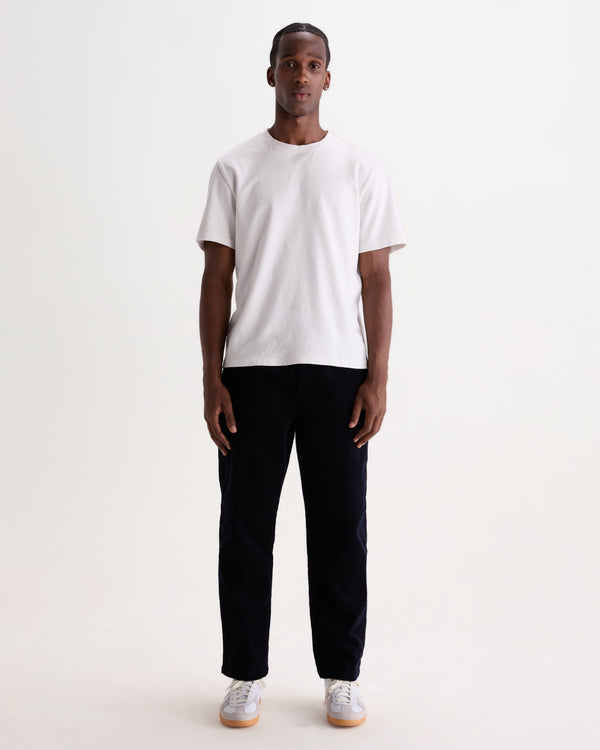 wax london men's Kurt - Navy Cotton Corduroy Trouser