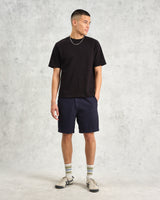 wax london Kurt - Navy Honeycomb Cotton Shorts