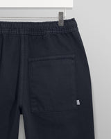 wax london Kurt - Navy Longer Leg Organic Cotton Trousers