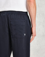 wax london Kurt - Navy Longer Leg Organic Cotton Trousers