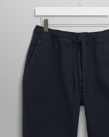 wax london Kurt - Navy Longer Leg Organic Cotton Trousers