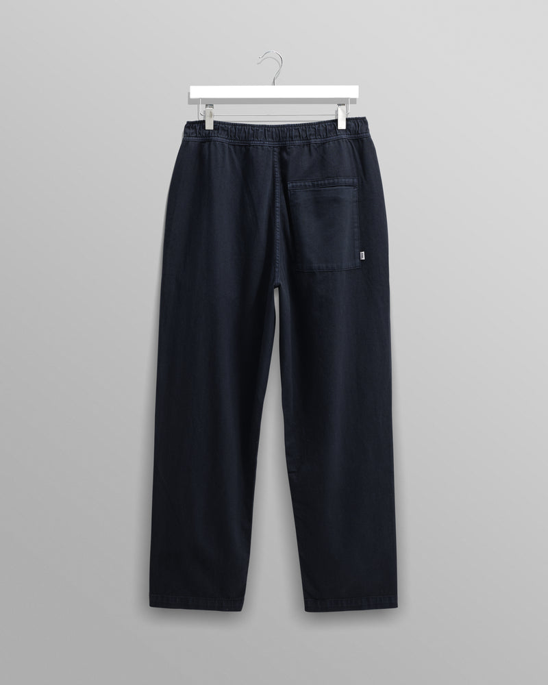 wax london Kurt - Navy Longer Leg Organic Cotton Trousers