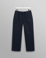 wax london Kurt - Navy Longer Leg Organic Cotton Trousers