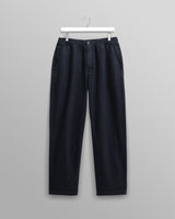 wax london Kurt - Navy Longer Leg Organic Cotton Trousers