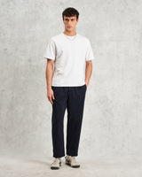 wax london Kurt - Navy Organic Cotton Trousers