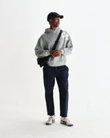 wax london men's Kurt - Navy Organic Cotton Trousers
