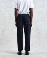 wax london Kurt - Navy Organic Cotton Trousers