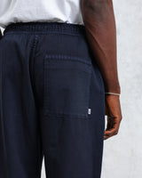 wax london Kurt - Navy Organic Cotton Trousers