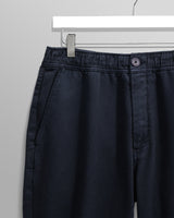 wax london men's Kurt - Navy Organic Cotton Trousers