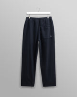 wax london men's Kurt - Navy Organic Cotton Trousers