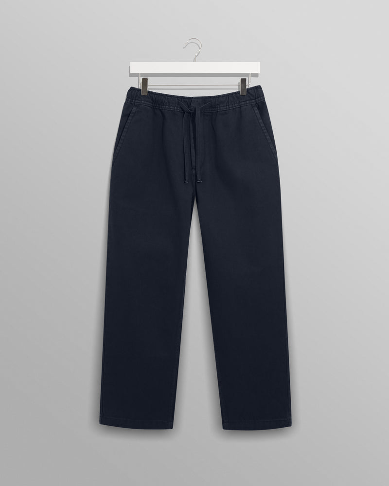 wax london Kurt - Navy Organic Cotton Trousers