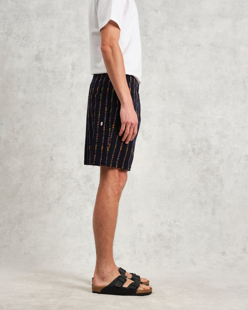 wax london Kurt - Navy Stripe Shorts