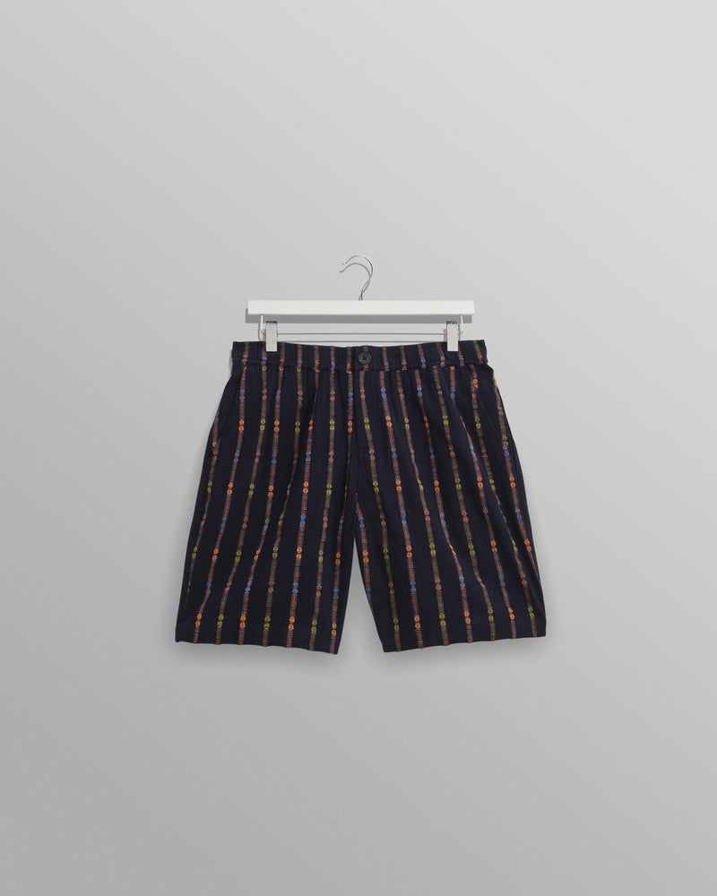 wax london Kurt - Navy Stripe Shorts