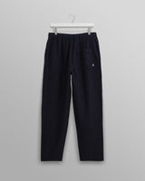 wax london Kurt - Navy Two-Tone Linen Trousers