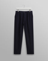 wax london Kurt - Navy Two-Tone Linen Trousers