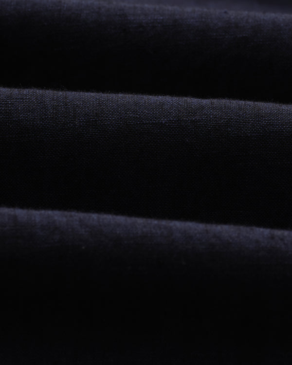 wax london men's Kurt - Navy Two-Tone Linen Trousers