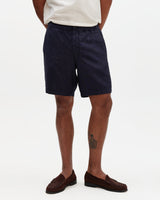 Kurt - Navy Washed Linen Shorts