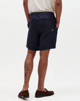 Kurt - Navy Washed Linen Shorts