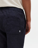 Kurt - Navy Washed Linen Shorts