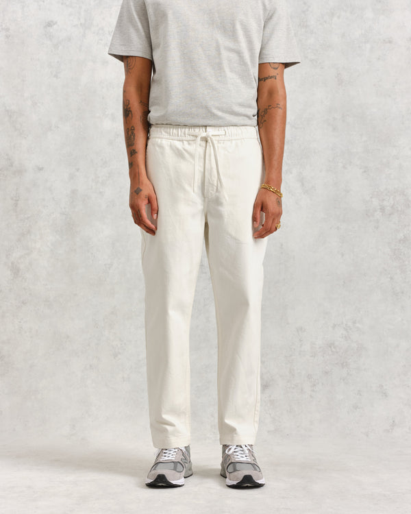 wax london Kurt - Off White Heavyweight Organic Cotton Trousers