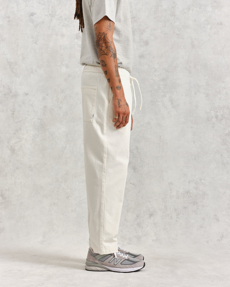 wax london Kurt - Off White Heavyweight Organic Cotton Trousers