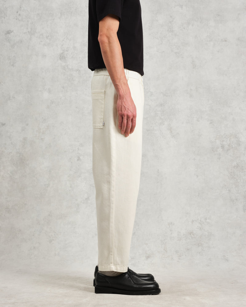 wax london Kurt - Off White Heavyweight Organic Cotton Trousers