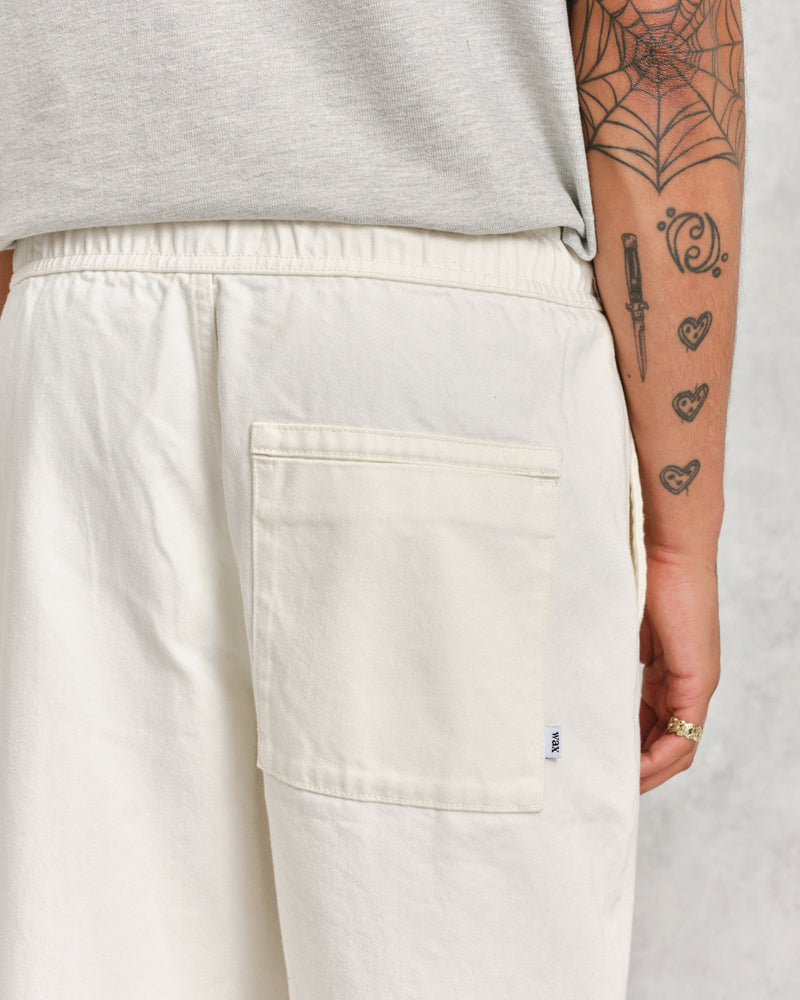 wax london Kurt - Off White Heavyweight Organic Cotton Trousers