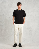 wax london men's Kurt - Off White Organic Cotton Trousers