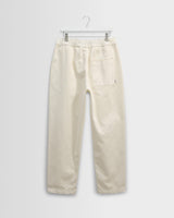 wax london men's Kurt - Off White Organic Cotton Trousers