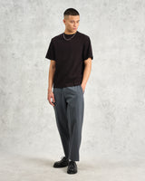 wax london Kurt - Petrol Blue Organic Cotton Trousers