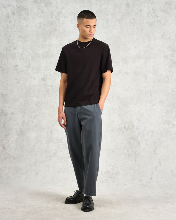 wax london Kurt - Petrol Blue Organic Cotton Trousers