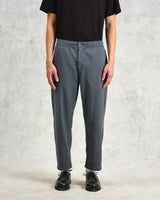 wax london Kurt - Petrol Blue Organic Cotton Trousers