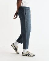 wax london men's Kurt - Petrol Blue Organic Cotton Trousers