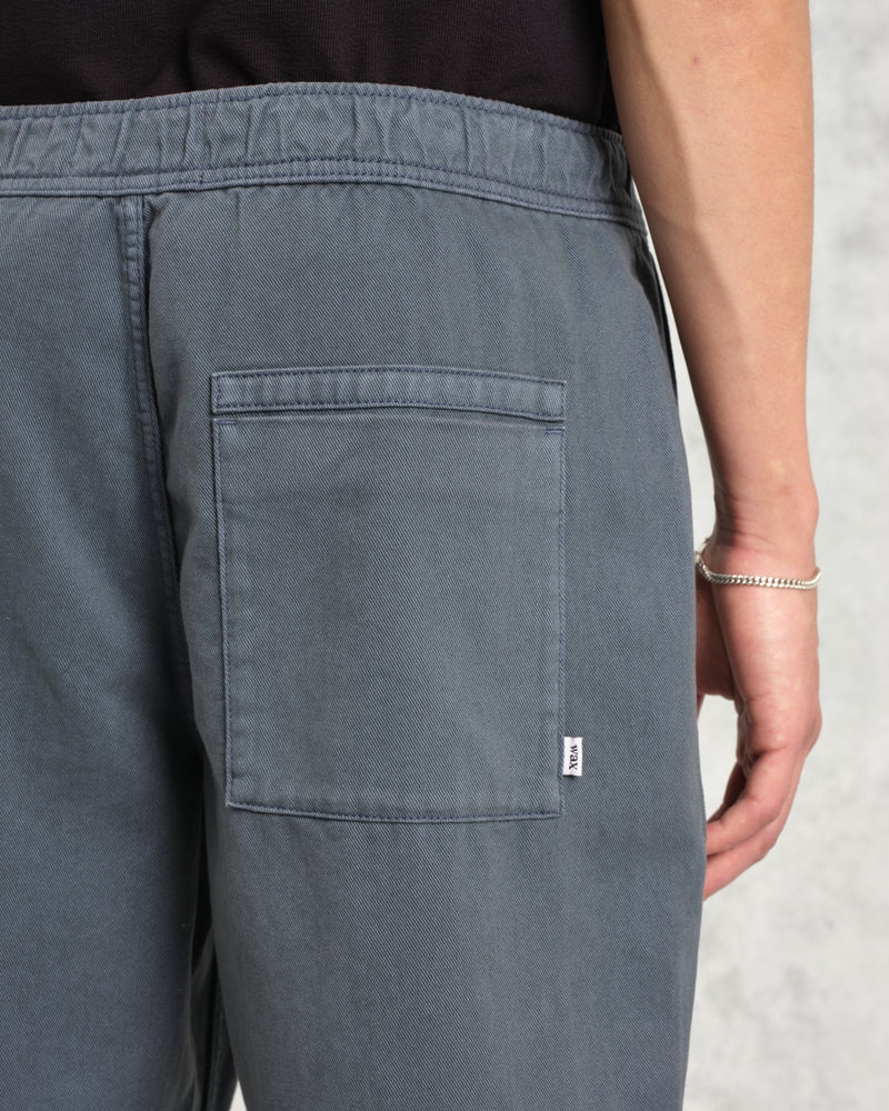 wax london Kurt - Petrol Blue Organic Cotton Trousers