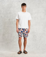 wax london Kurt - Red And Blue Spin Jacquard Shorts