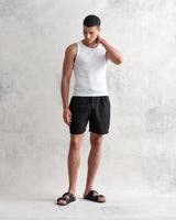 wax london Kurt Shorts Black Linen