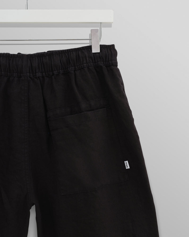 wax london Kurt Shorts Black Linen