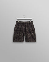 wax london Kurt Shorts Black/Green Tile Stitch