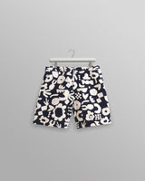 wax london Kurt Shorts Navy/Ecru Spin Jacquard