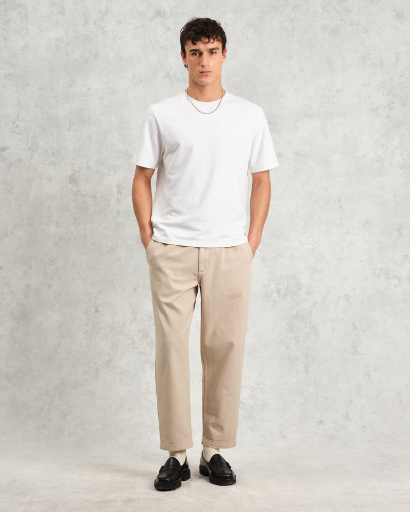 wax london Kurt - Stone Organic Cotton Trousers