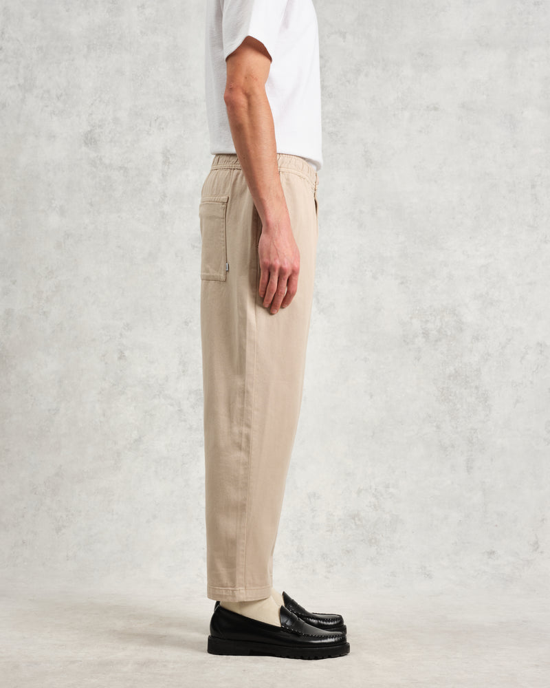 wax london Kurt - Stone Organic Cotton Trousers