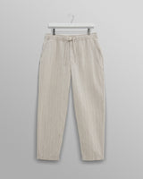 wax london Kurt Trousers Beige Linen Stripe