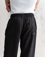 wax london Kurt Trousers Black Linen