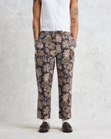 wax london Kurt Trousers Brown/Multi Botanical Jacquard