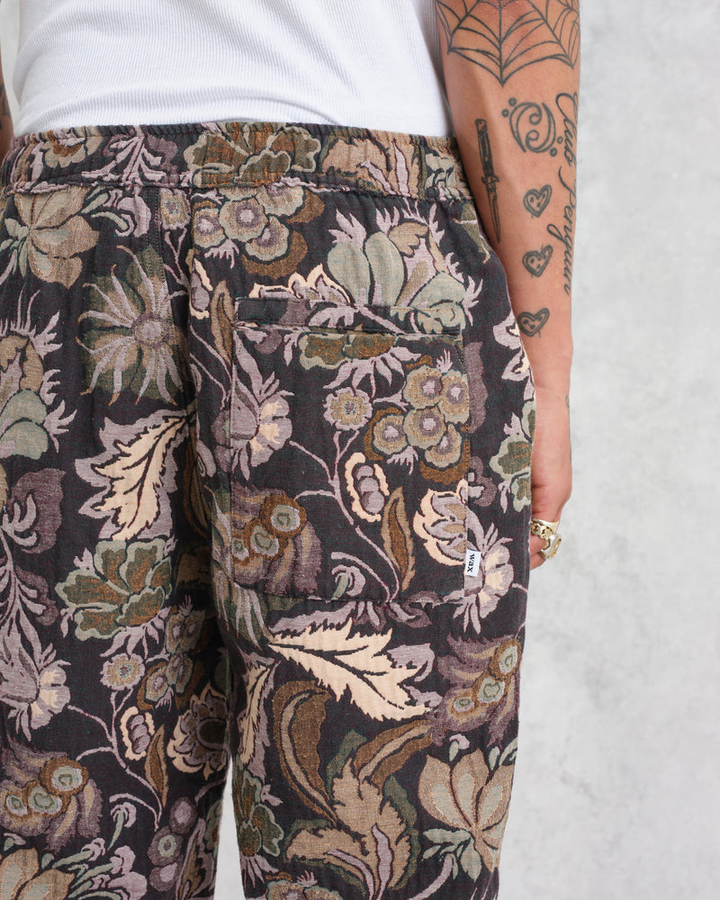 wax london Kurt Trousers Brown/Multi Botanical Jacquard