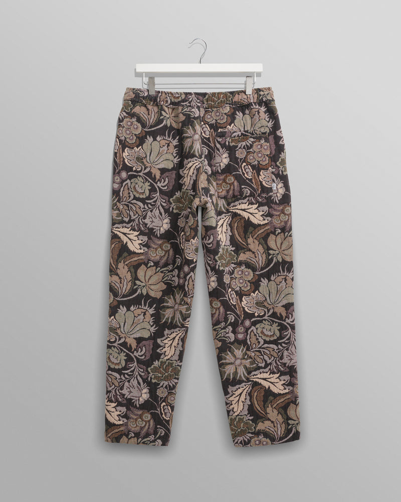 wax london Kurt Trousers Brown/Multi Botanical Jacquard