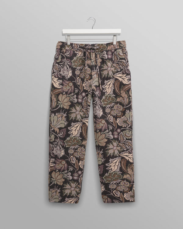 wax london Kurt Trousers Brown/Multi Botanical Jacquard