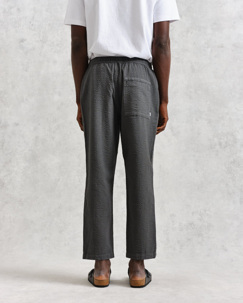 wax london Kurt Trousers Charcoal Seersucker